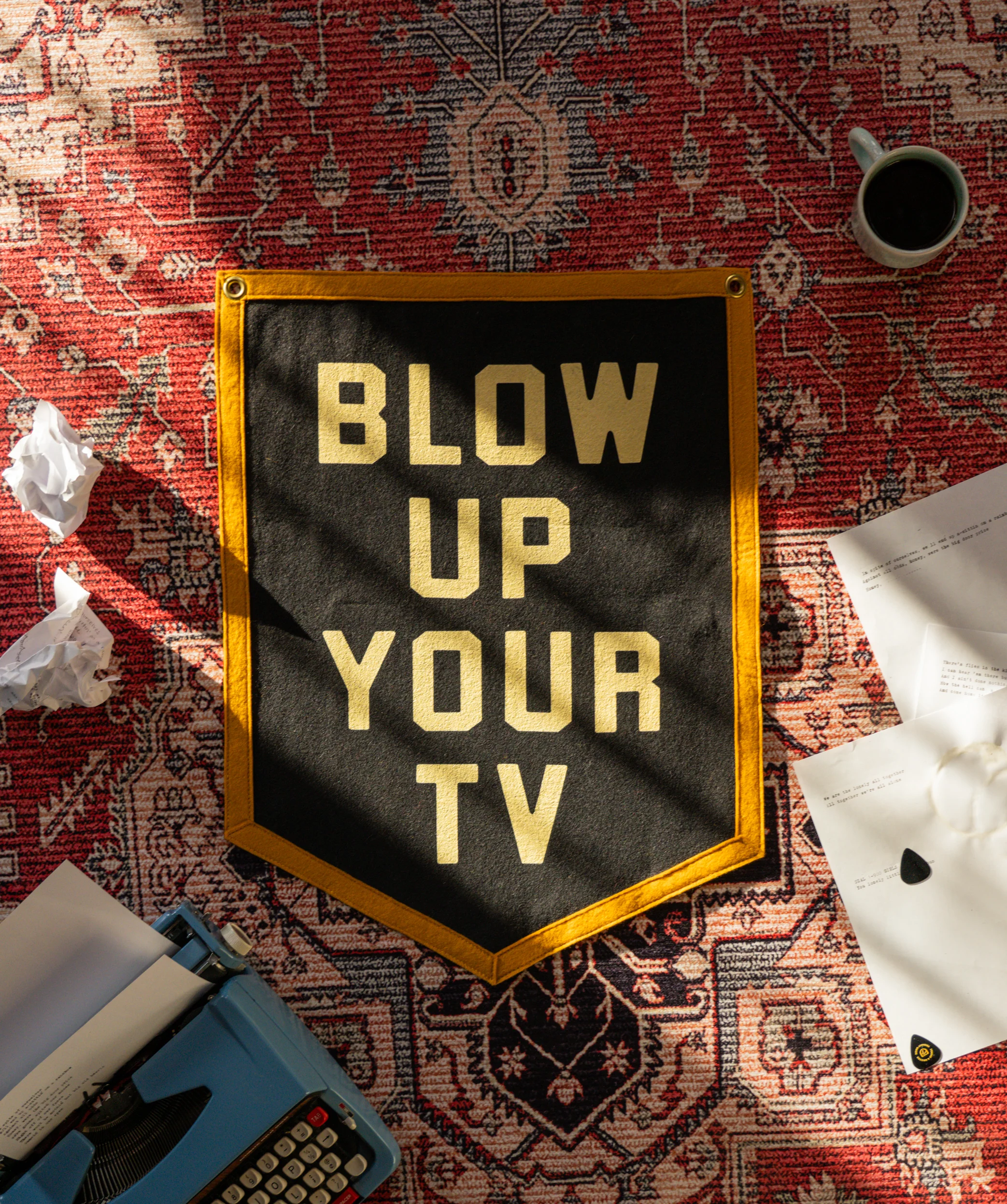 Blow Up Your TV Camp Flag • John Prine x Oxford Pennant - Image 6