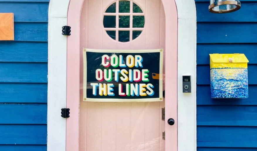 Color Outside The Lines Camp Flag - Image 6
