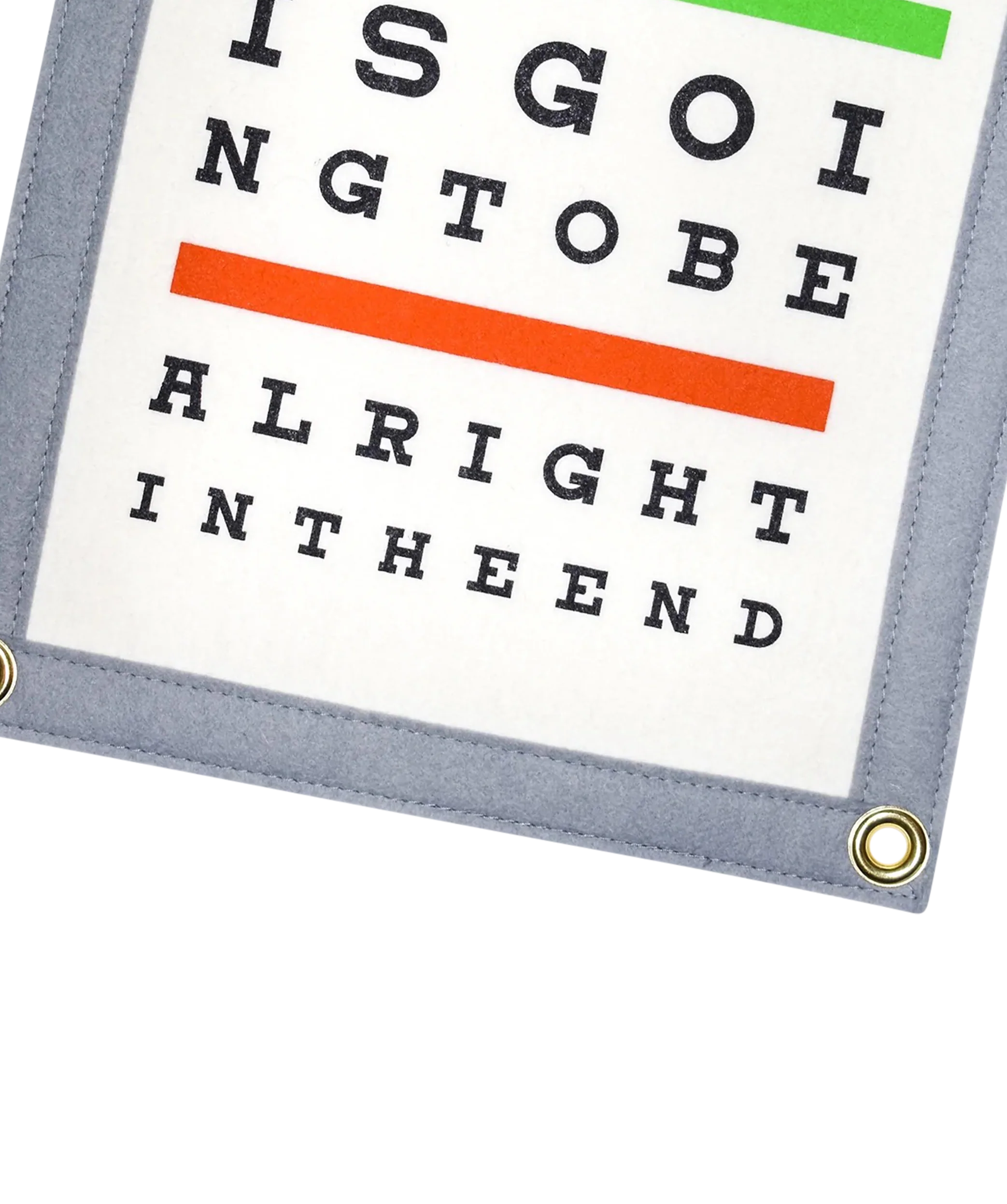 Everything Is Going To Be Alright In The End Eye Chart Camp Flag • Holy Smokes x Oxford Pennant - Image 3