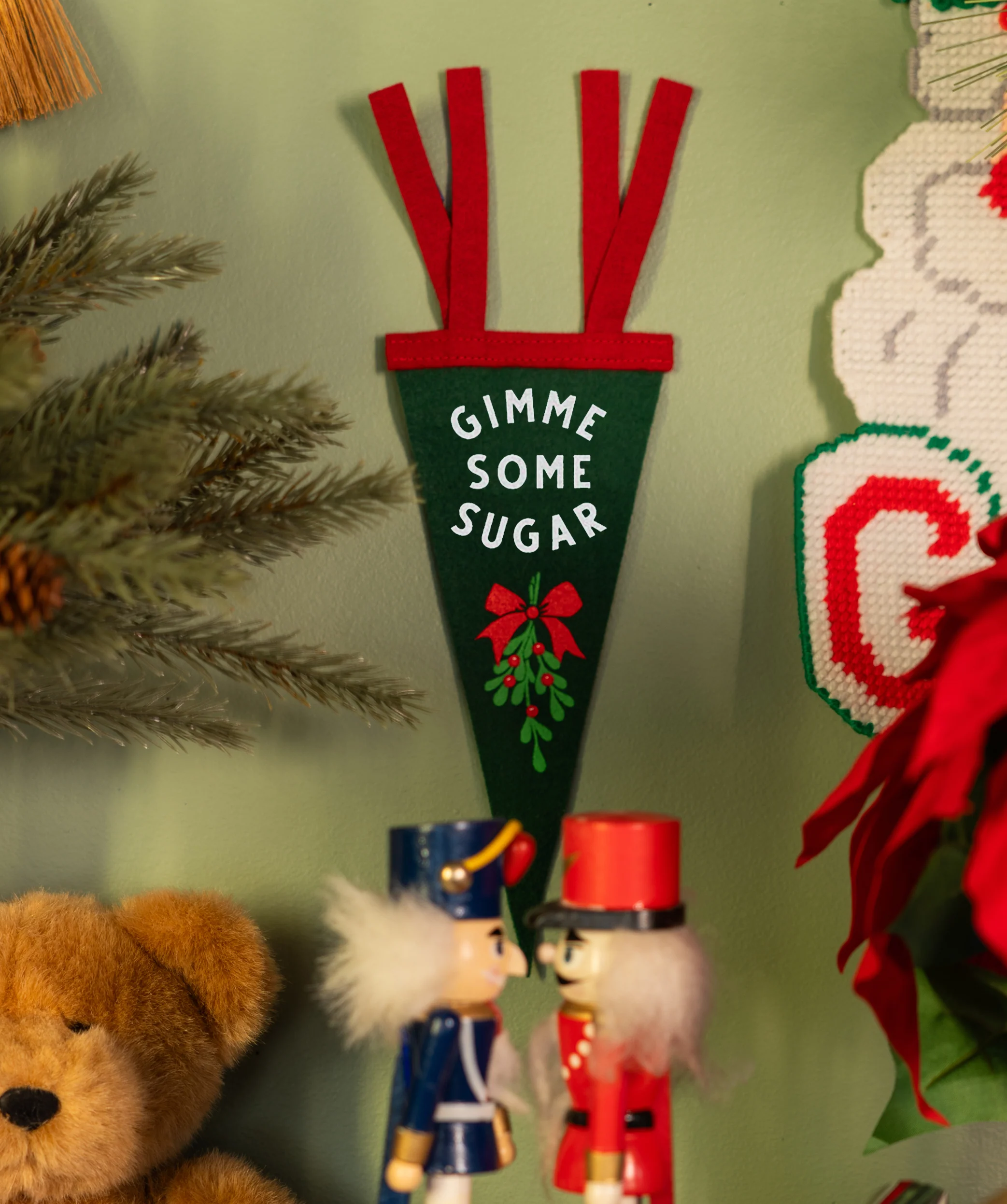 Gimme Some Sugar Mistletoe Mini Pennant - Image 3