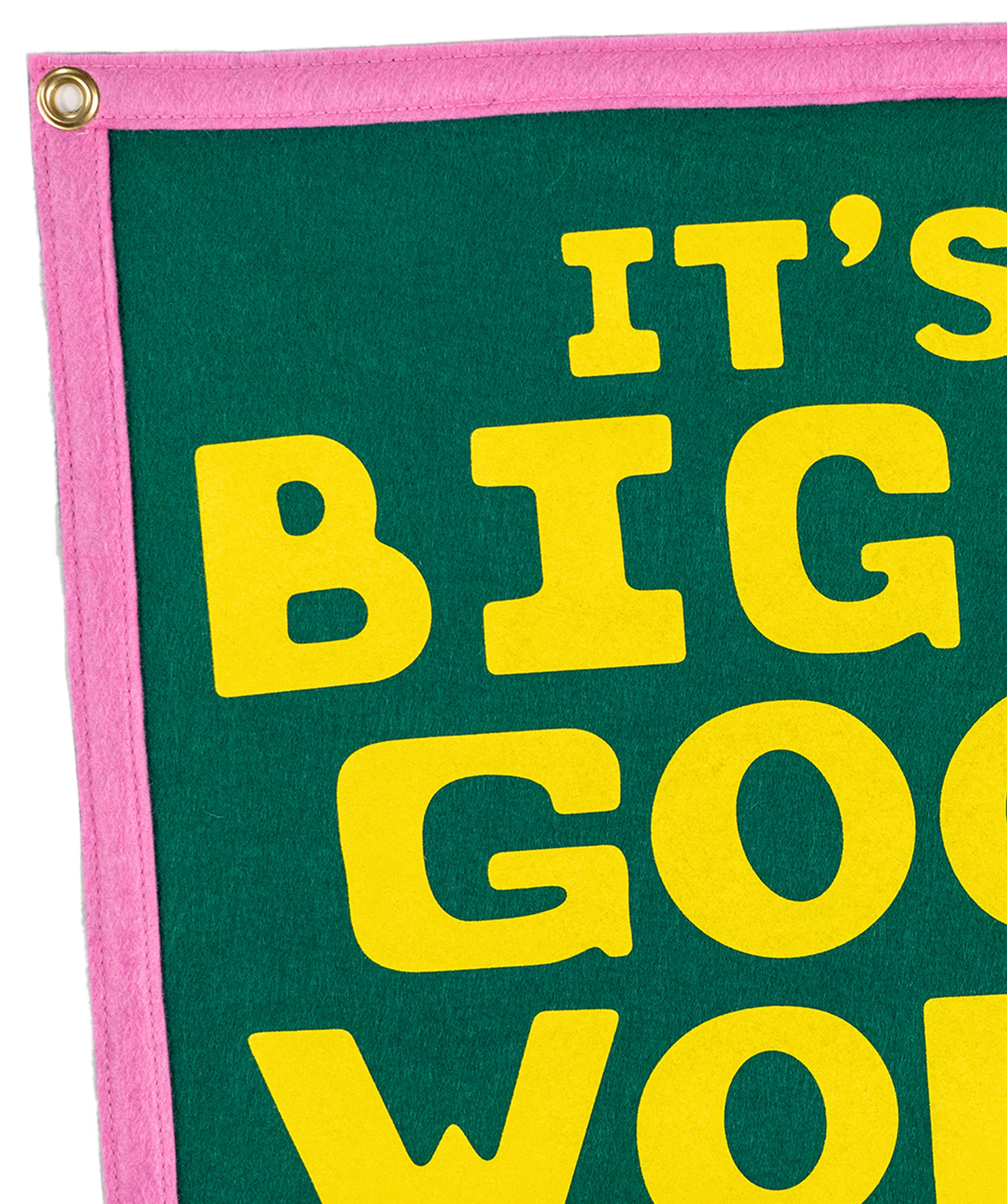 It's A Big Old Goofy World Camp Flag • John Prine x Oxford Pennant - Image 3