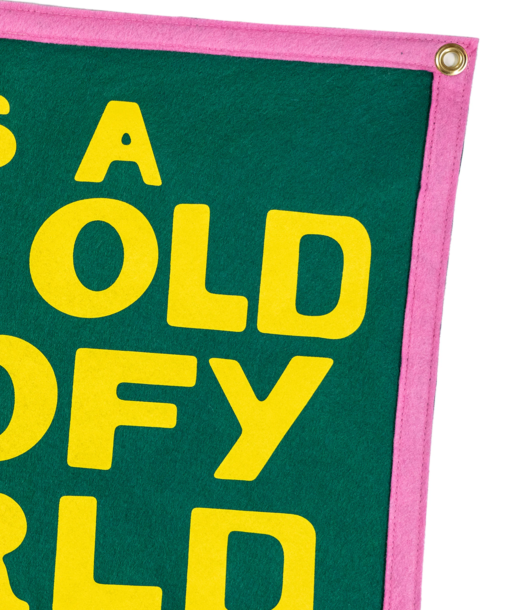 It's A Big Old Goofy World Camp Flag • John Prine x Oxford Pennant - Image 4