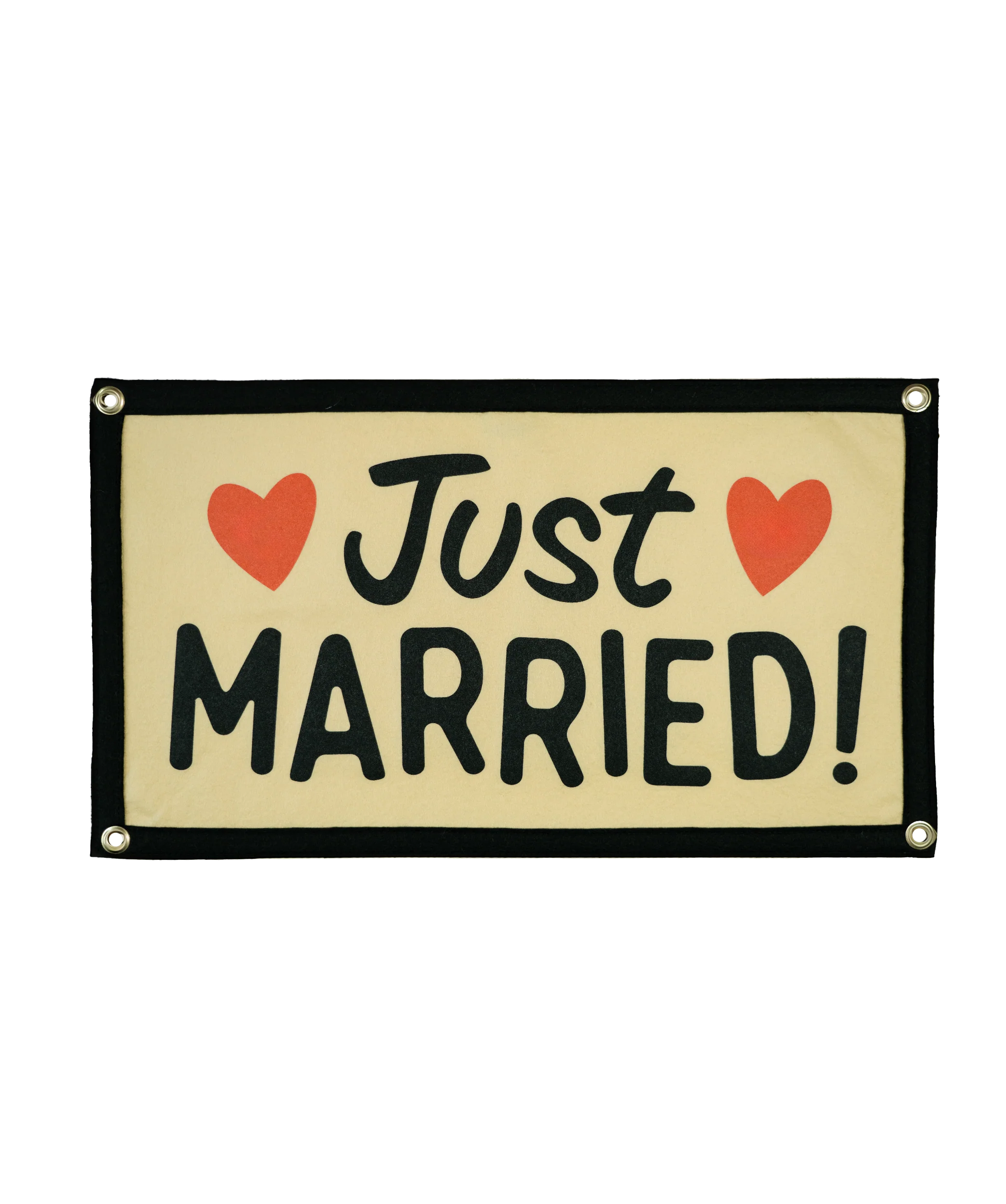 Just Married Camp Flag - Image 3