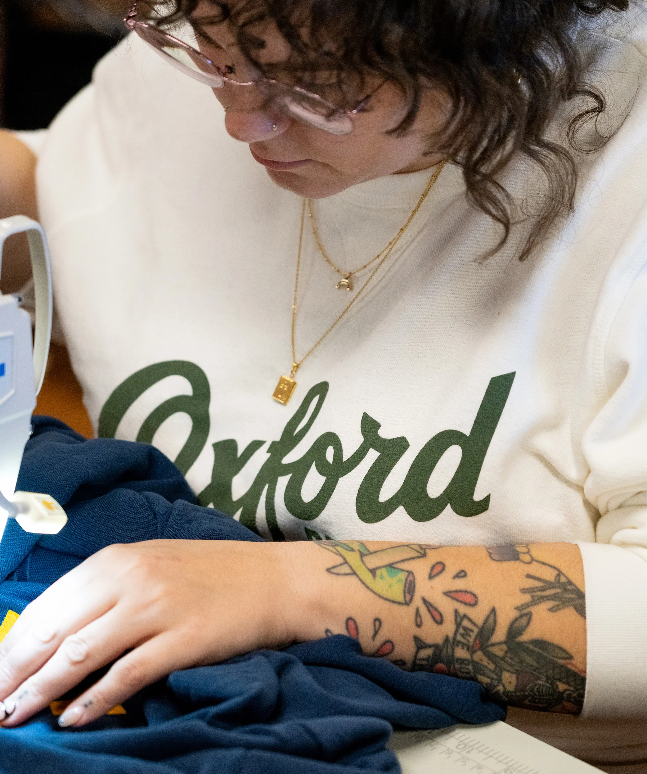 Oxford Pennant Manufacturing Script Shop Crewneck Sweatshirt - Image 3