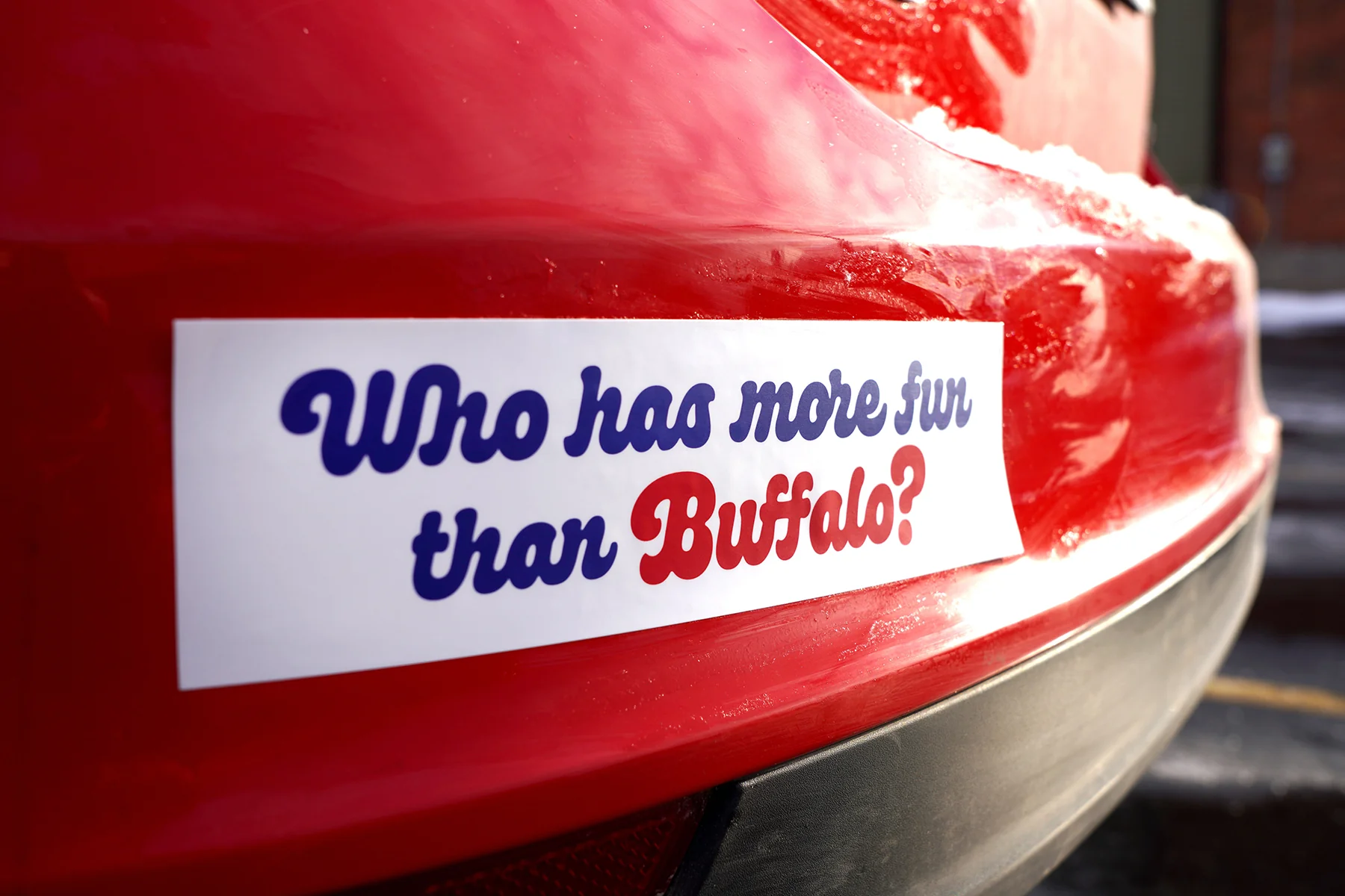 Who Has More Fun Than Buffalo? Bumper Sticker - Image 2